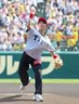 始球式を務める坂本花織（撮影・立川洋一郎）