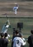 試合後のライブＢＰに登板、立石らと対戦した下村（撮影・金居みつよし）