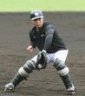 　練習に汗を流す藤田