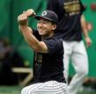 明るい表情で練習をする立石（撮影・田中太一）