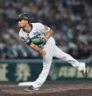 ８回、力投するモレッタ（撮影・山口登）