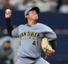 　先発し、投げ込む村上（撮影・田中太一）　