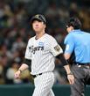 ７回、投手交代を告げベンチに戻る藤川監督（撮影・山口登）