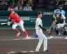 　６回、小園を左飛に打ち取る今朝丸