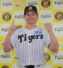 オールスターにファン投票で選出されポーズを決める森下（撮影・西田忠信）