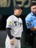 ９回、選手交代を告げる平田２軍監督（撮影・山口登）
