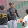 １軍に合流したモレッタ（撮影・西田忠信）