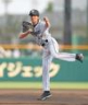 ファーストピッチセレモニーを務めた松谷鷹也（撮影・中田匡峻）