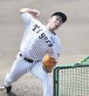 ライブＢＰで投げ込む石井（撮影・田中太一）