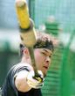　首位攻防３連戦での活躍を誓った佐藤輝（撮影・立川洋一郎）