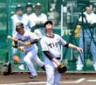 　シート打撃に登板したルーカス（撮影・山口登）