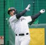 フリー打撃で打ち込む立石（撮影・立川洋一郎）