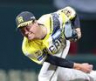 　６回に登板し力投する湯浅（撮影・立川洋一郎）