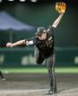 　２番手で登板し、１回を無失点に抑えた石井（撮影・中田匡峻）