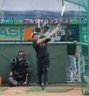 打撃練習する森下（撮影・金田祐二）