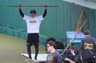１軍に合流した阪神・石井（撮影・立川洋一郎）