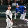 ８回、牧にソロを打たれる石井（撮影・飯室逸平）