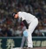 ４回、増田陸に四球を与えた村上（撮影・西田忠信）