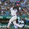 ７回、勝ち越しソロを放つ森下（撮影・西田忠信）